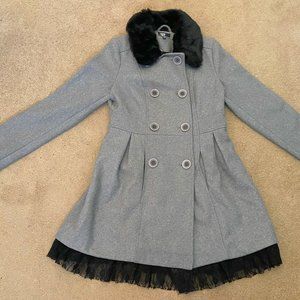 Grey and Black button-up Coat